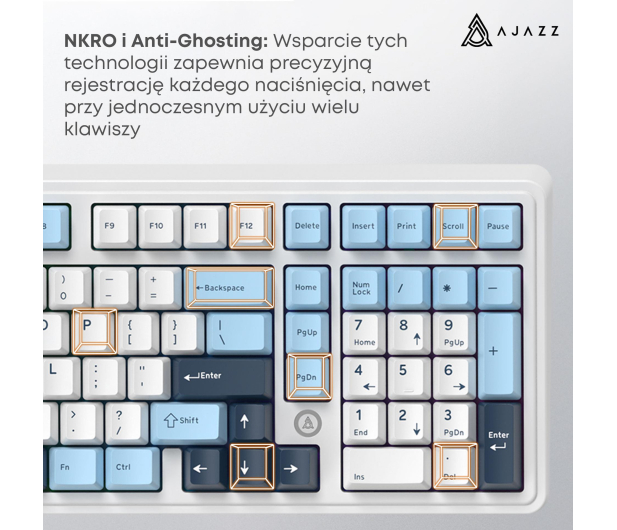 Ajazz AK980 Magnetic Switch biała - 1536375 - zdjęcie 7